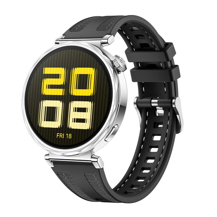 18mm Kalebol Composite Silicone Watch Band(Black) - 18mm Bands by Kalebol | Online Shopping South Africa | PMc TechLife | Buy Now Pay Later Mobicred