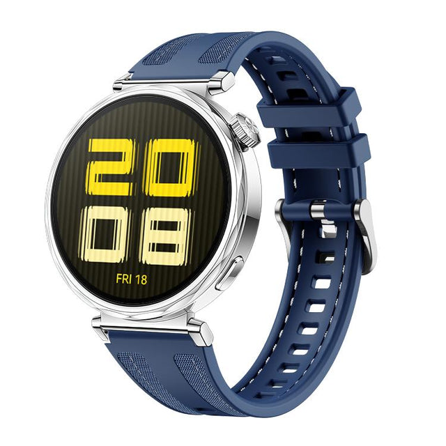 18mm Kalebol Composite Silicone Watch Band(Dark Blue)