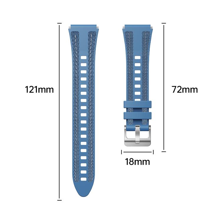 18mm Kalebol Composite Silicone Watch Band(Light Blue)