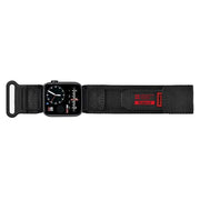 For Apple Watch 42mm / 41mm / 40mm / 38mm Kalebol Canvas Nylon Hook and Loop Watch Band(Black)