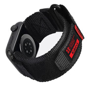 For Apple Watch 42mm / 41mm / 40mm / 38mm Kalebol Canvas Nylon Hook and Loop Watch Band(Black)