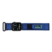 For Apple Watch 42mm / 41mm / 40mm / 38mm Kalebol Canvas Nylon Hook and Loop Watch Band(Blue)