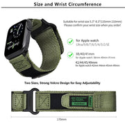 For Apple Watch 42mm / 41mm / 40mm / 38mm Kalebol Canvas Nylon Hook and Loop Watch Band(Grey)