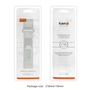 For Apple Watch 46mm / 49mm / 45mm / 44mm Kalebol Canvas Nylon Hook and Loop Watch Band(Grey)