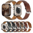 For Apple Watch 46mm / 49mm / 45mm / 44mm Kalebol Stitched Genuine Leather Watch Band(Pull Up Leather Black) - free shipping - PMc TechLife - Order now!