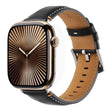 For Apple Watch 42mm / 41mm / 40mm / 38mm Kalebol Stitched Genuine Leather Watch Band(Pull Up Leather Black) - free shipping - PMc TechLife - Order now!