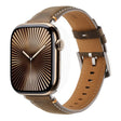 For Apple Watch 42mm / 41mm / 40mm / 38mm Kalebol Stitched Genuine Leather Watch Band(Frosted  Olive) - free shipping - PMc TechLife - Order now!