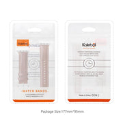 For Apple Watch 46mm / 49mm / 45mm / 44mm Kalebol Stitched Genuine Leather Watch Band(Frosted  Olive)