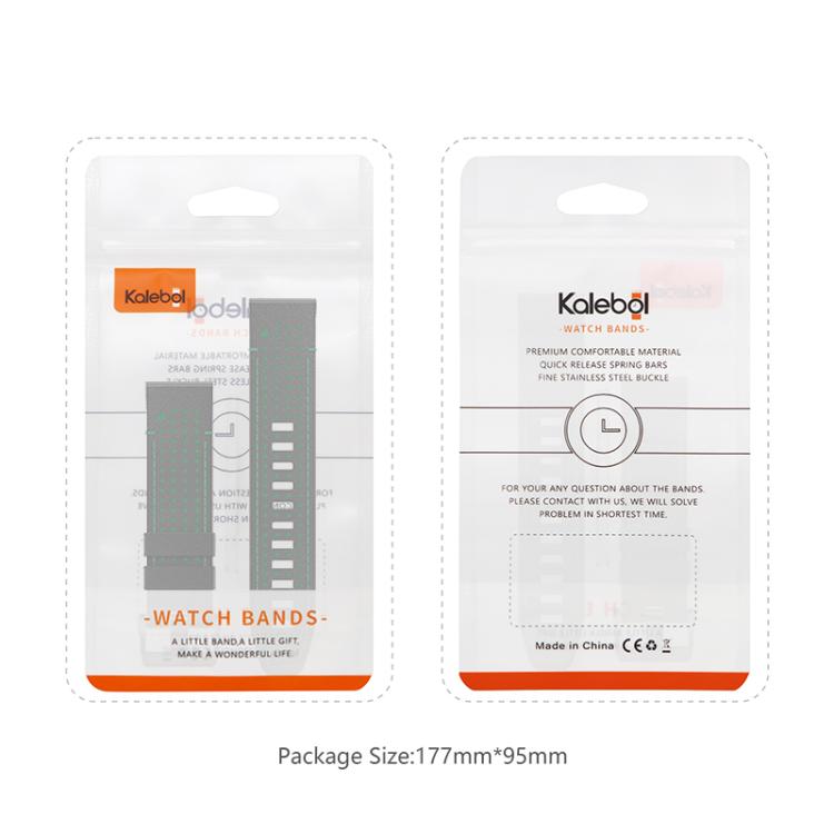 For Garmin Fenix 7 22mm Kalebol Dot Hole Silicone Leather Quick Release Watch Band(Black Green) - free shipping - PMc TechLife - Order now!