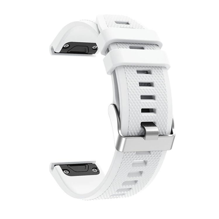 For Garmin QuickFit Kalebol 22mm Rhombus Texture Silicone Watch Band(White)