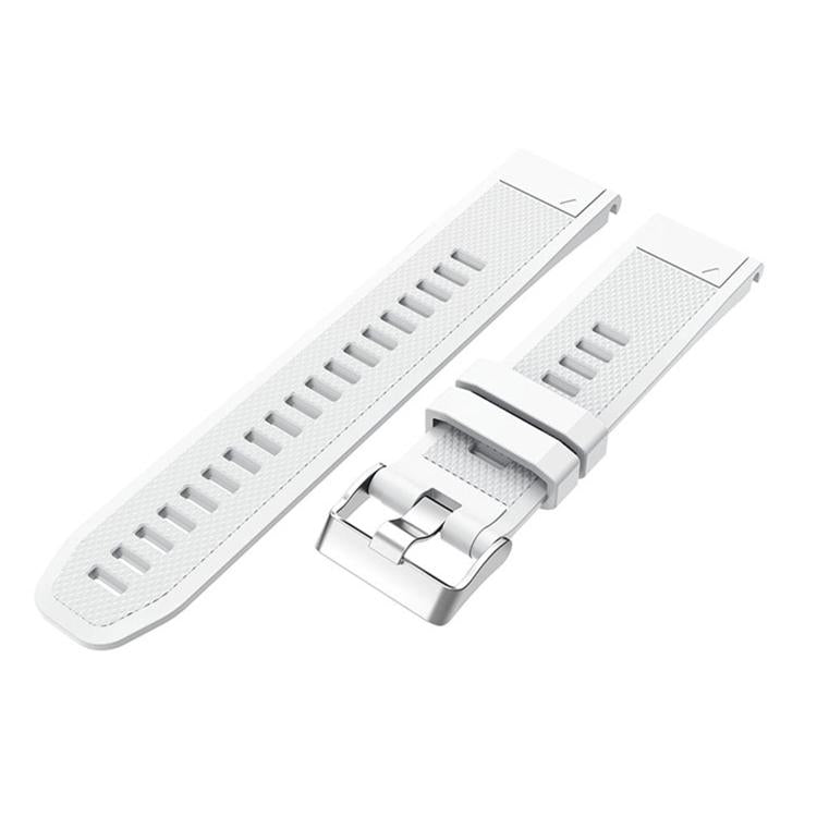 For Garmin QuickFit Kalebol 22mm Rhombus Texture Silicone Watch Band(White)