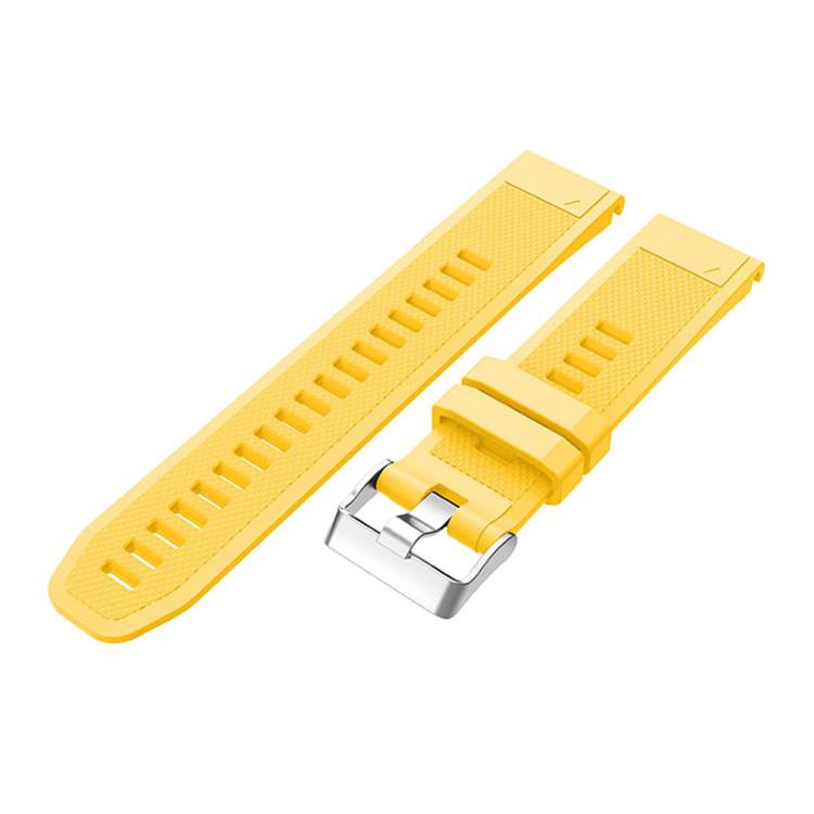For Garmin QuickFit Kalebol 22mm Rhombus Texture Silicone Watch Band(Yellow) - free shipping - PMc TechLife - Order now!