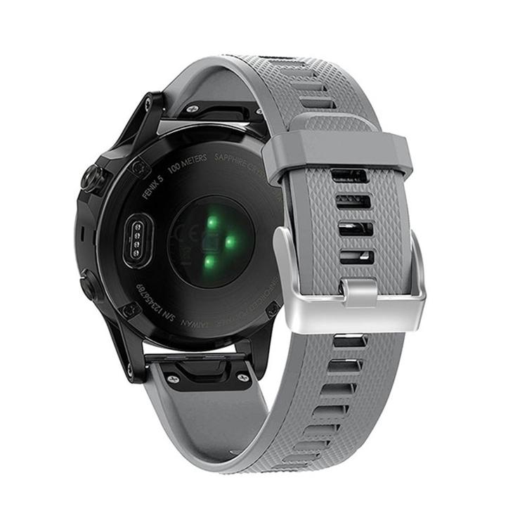 For Garmin QuickFit Kalebol 22mm Rhombus Texture Silicone Watch Band(Grey) - free shipping - PMc TechLife - Order now!