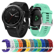 For Garmin QuickFit Kalebol 22mm Rhombus Texture Silicone Watch Band(White)