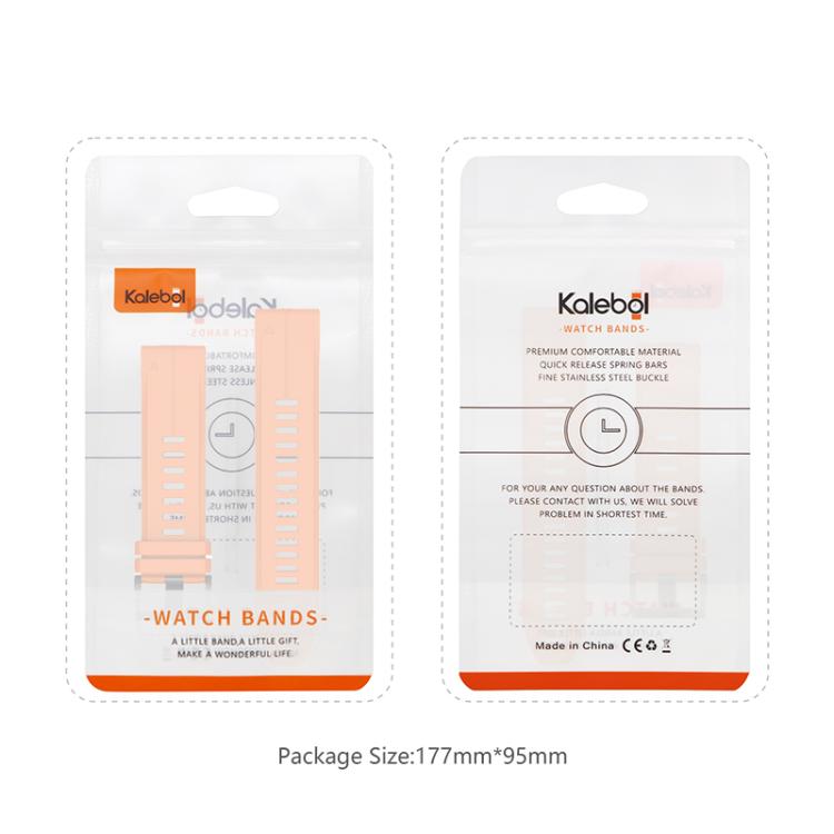 For Garmin QuickFit Kalebol 22mm Rhombus Texture Silicone Watch Band(Grey) - free shipping - PMc TechLife - Order now!