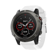 For Garmin QuickFit Kalebol 26mm Rhombus Texture Silicone Watch Band(White)