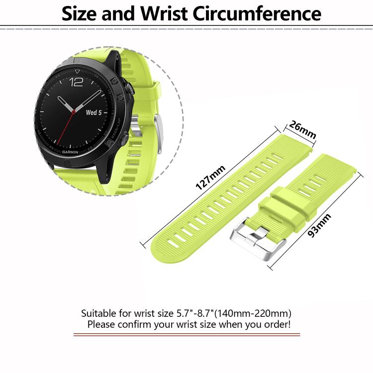 For Garmin QuickFit Kalebol 26mm Rhombus Texture Silicone Watch Band(White)