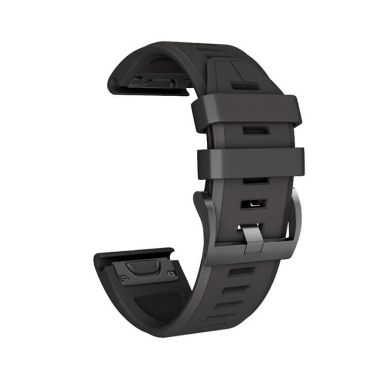 For Garmin QuickFit 26mm Kalebol Plain Texture Silicone Watch Band(Black) - free shipping - PMc TechLife - Order now!