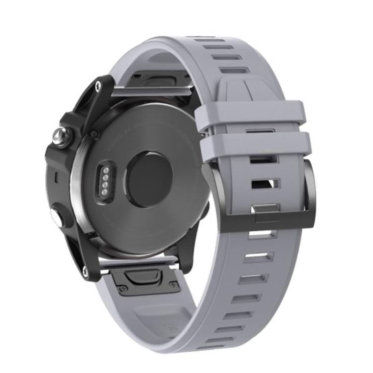 For Garmin QuickFit 26mm Kalebol Plain Texture Silicone Watch Band(Grey) - free shipping - PMc TechLife - Order now!