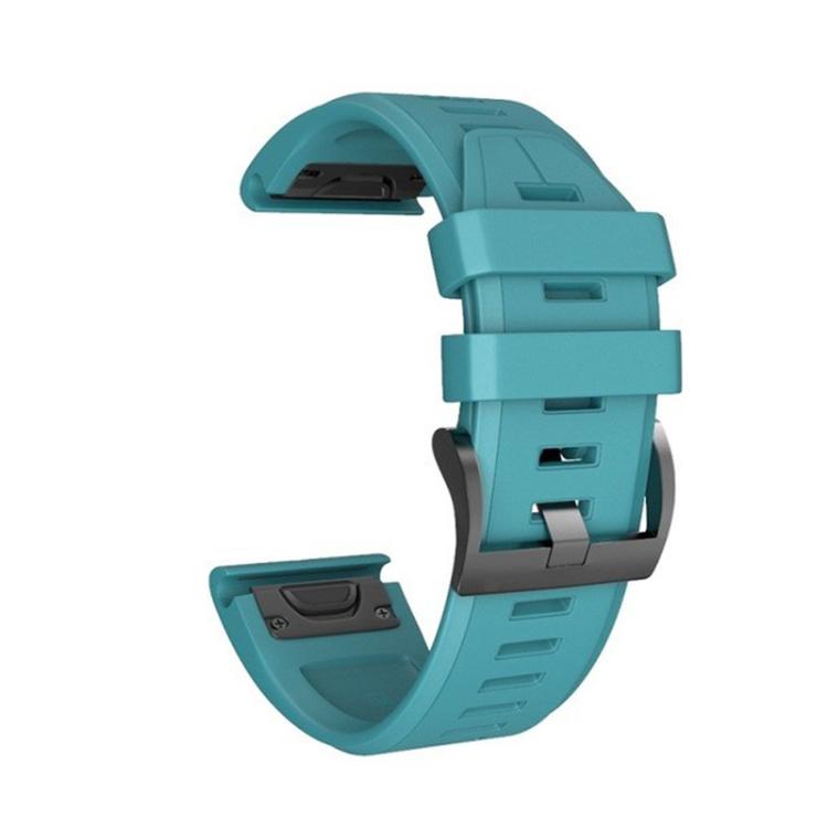 For Garmin QuickFit 26mm Kalebol Plain Texture Silicone Watch Band(Blue Green) - free shipping - PMc TechLife - Order now!