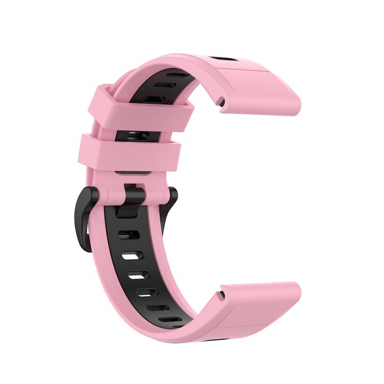 For Garmin QuickFit 20mm Kalebol Two-color Silicone Watch Band(Pink Black) - free shipping - PMc TechLife - Order now!