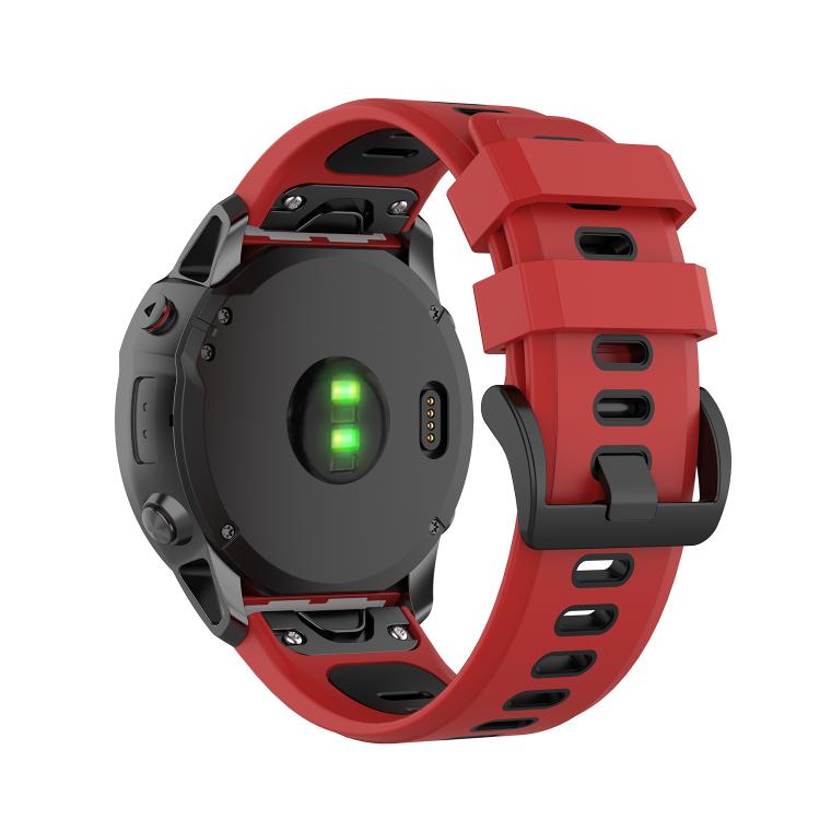 For Garmin QuickFit 20mm Kalebol Two-color Silicone Watch Band(Red Black) - free shipping - PMc TechLife - Order now!