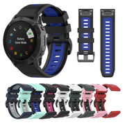 For Garmin QuickFit 20mm Kalebol Two-color Silicone Watch Band(White Black)