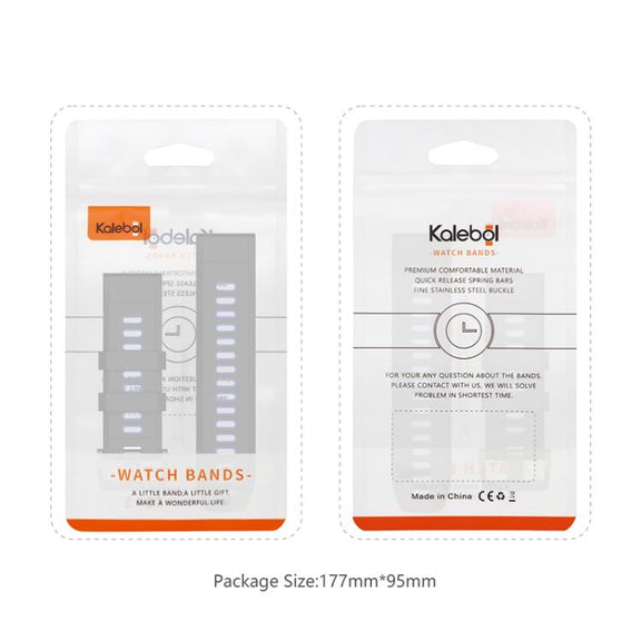 For Garmin QuickFit 20mm Kalebol Two-color Silicone Watch Band(White Black)