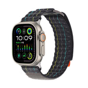 For Apple Watch 46mm / 49mm / 45mm / 44mm Kalebol  Dual-section Sports Nylon Loop Watch Band(Charcoal Grey)