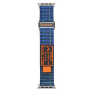 For Apple Watch 46mm / 49mm / 45mm / 44mm Kalebol  Dual-section Sports Nylon Loop Watch Band(Deep Sea Blue)