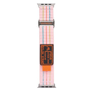 For Apple Watch 46mm / 49mm / 45mm / 44mm Kalebol  Dual-section Sports Nylon Loop Watch Band(Cherry Blossom Pink)