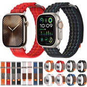 For Apple Watch 42mm / 41mm / 40mm / 38mm Kalebol  Dual-section Sports Nylon Loop Watch Band(White)