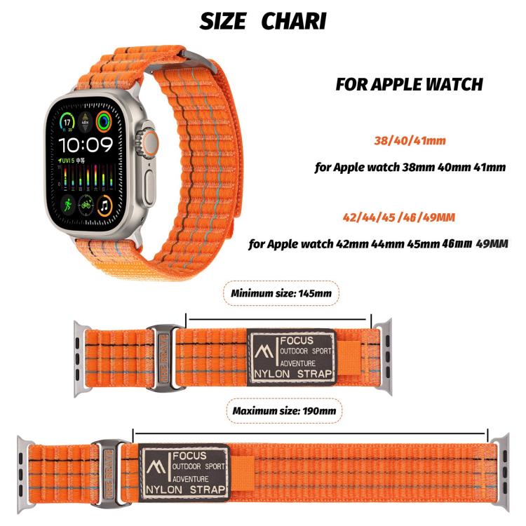 For Apple Watch 42mm / 41mm / 40mm / 38mm Kalebol  Dual-section Sports Nylon Loop Watch Band(Cherry Red)