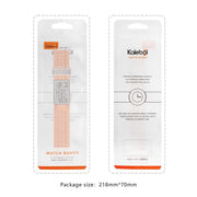 For Apple Watch 42mm / 41mm / 40mm / 38mm Kalebol  Dual-section Sports Nylon Loop Watch Band(White)