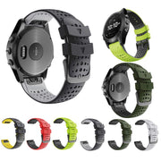 For Garmin QuickFit 22mm Kalebol Breathable Two-color Silicone Watch Band(White Black)