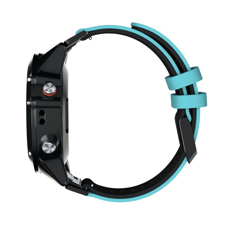 For Garmin QuickFit 26mm Kalebol Two-layer Silicone Watch Band(Teal Black) - free shipping - PMc TechLife - Order now!