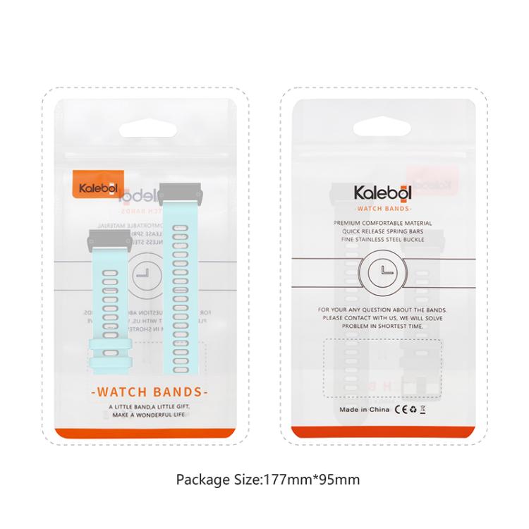 For Garmin QuickFit 26mm Kalebol Two-layer Silicone Watch Band(Teal Black) - free shipping - PMc TechLife - Order now!