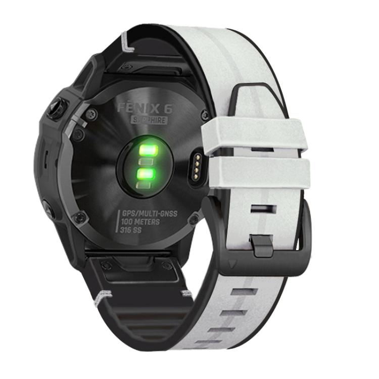 For Garmin QuickFit 22mm Kalebol Quick Release Silicone Leather Watch Band(Light Grey) - free shipping - PMc TechLife - Order now!