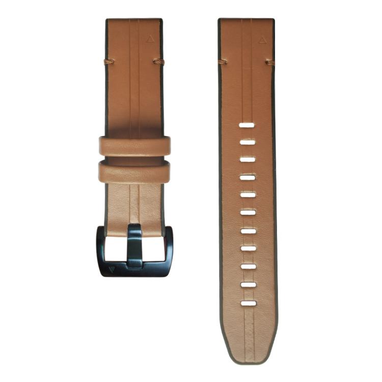 For Garmin QuickFit 22mm Kalebol Quick Release Silicone Leather Watch Band(Brown) - free shipping - PMc TechLife - Order now!