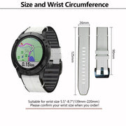 For Garmin QuickFit 22mm Kalebol Quick Release Silicone Leather Watch Band(Black)