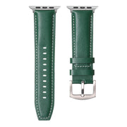 For Apple Watch 46mm / 49mm / 45mm / 44mm Kalebol Plain Genuine Leather Watch Band(Green)