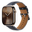 For Apple Watch 42mm / 41mm / 40mm / 38mm Kalebol Plain Genuine Leather Watch Band(Dark Blue) - free shipping - PMc TechLife - Order now!
