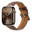 For Apple Watch 42mm / 41mm / 40mm / 38mm Kalebol Plain Genuine Leather Watch Band(Dark Brown) - free shipping - PMc TechLife - Order now!