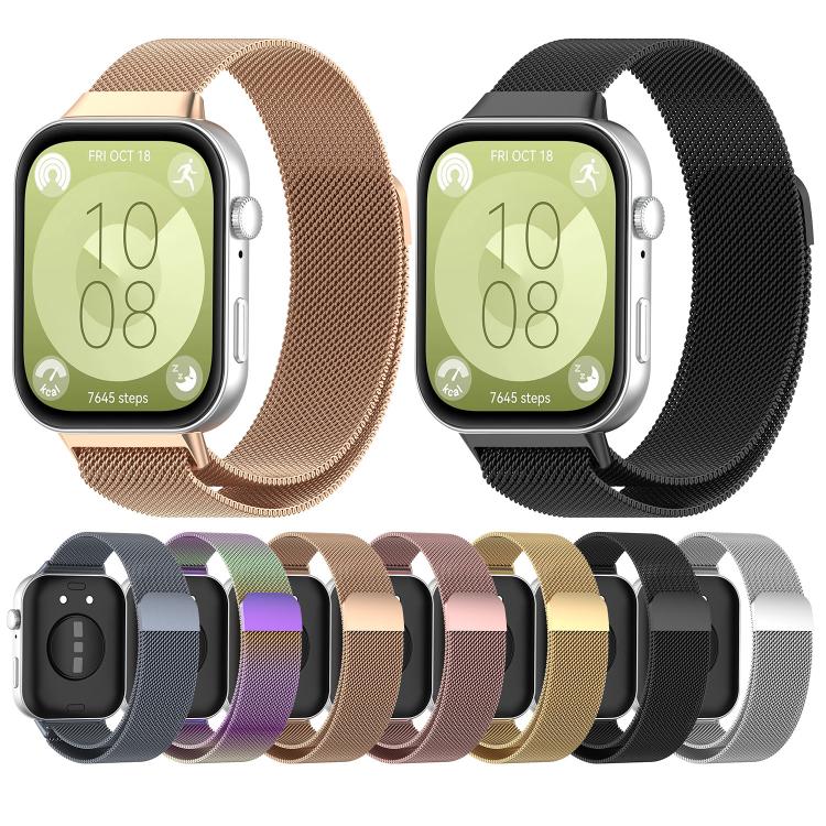 For Huawei Watch Fit3 Kalebol Milanese Stainless Steel Strap(Rose Gold) - free shipping - PMC TechLife - Order now!