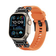 For Apple Watch 46mm / 49mm / 45mm / 44mm Kalebol Armor TPU Watch Band(Black Orange) - Watch Bands by Kalebol | Online Shopping South Africa | PMc TechLife | Buy Now Pay Later Mobicred