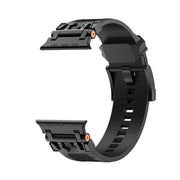 For Apple Watch 46mm / 49mm / 45mm / 44mm Kalebol Armor TPU Watch Band(Black)