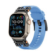 For Apple Watch 46mm / 49mm / 45mm / 44mm Kalebol Armor TPU Watch Band(Black Blue) - free shipping - PMc TechLife - Order now!