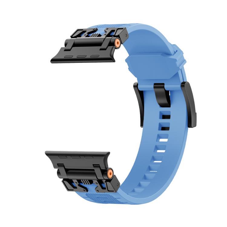 For Apple Watch 42mm / 41mm / 40mm / 38mm Kalebol Armor TPU Watch Band(Black Blue)