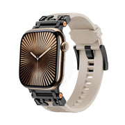 For Apple Watch 42mm / 41mm / 40mm / 38mm Kalebol Armor TPU Watch Band(Black Starlight)