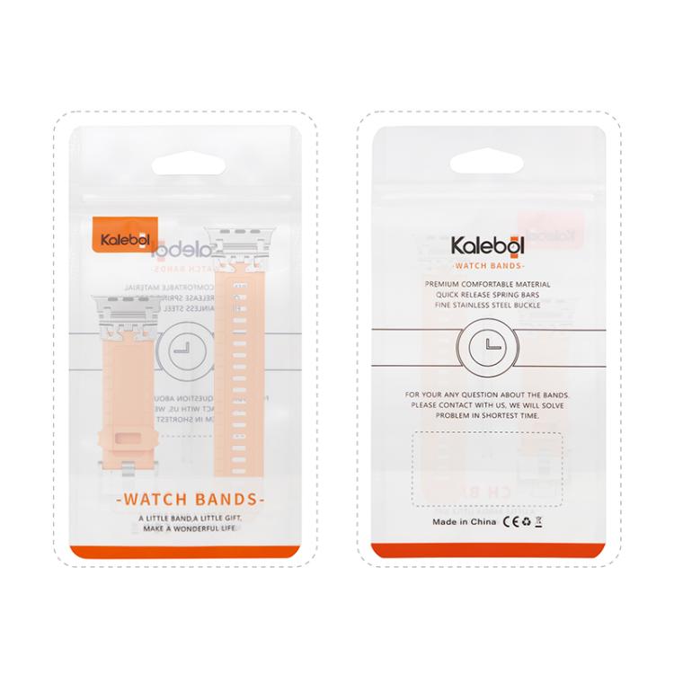 For Apple Watch 42mm / 41mm / 40mm / 38mm Kalebol Armor TPU Watch Band(Black Starlight)